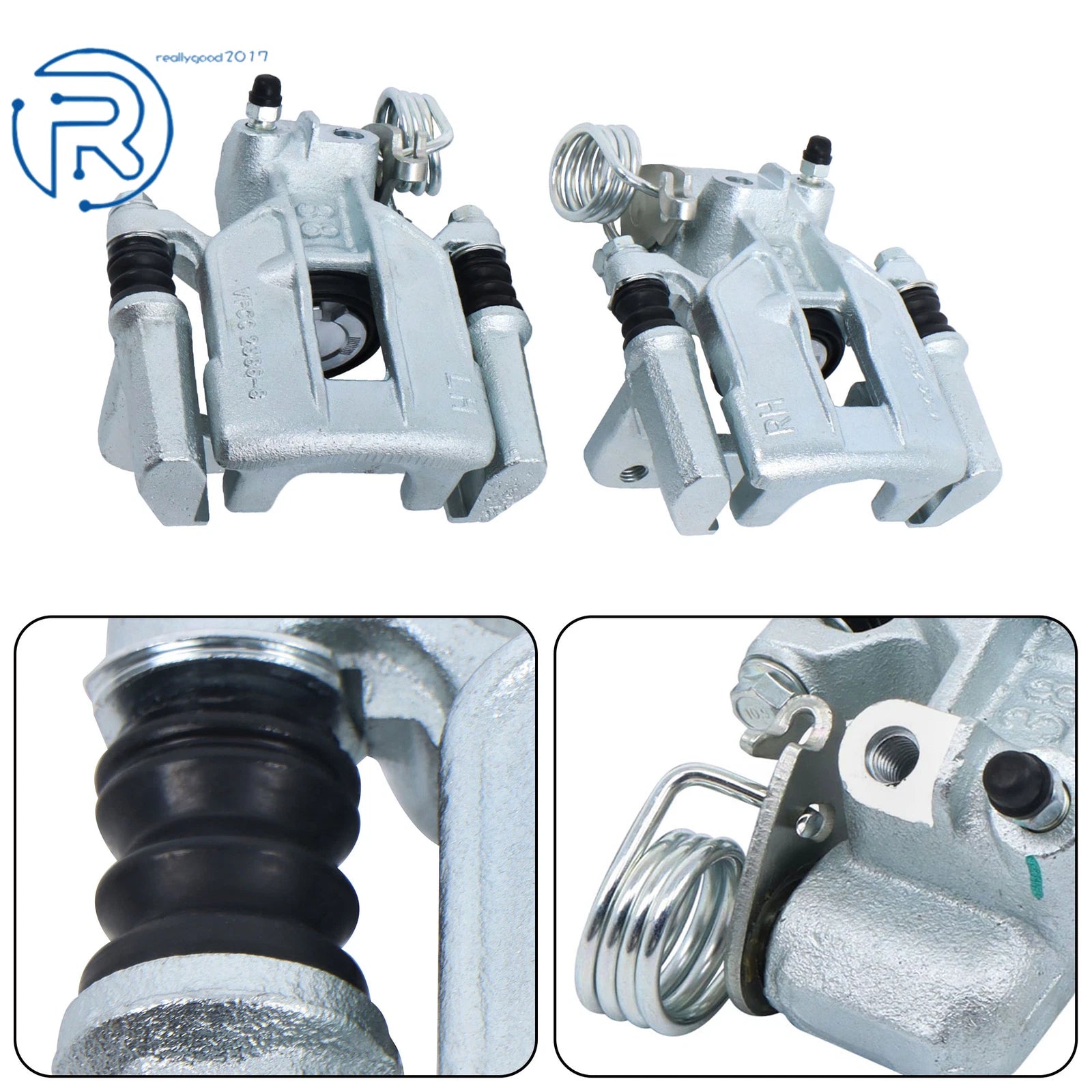 2X Rear Disc Brake Caliper with Bracket for Ford Mustang (1999-2004)