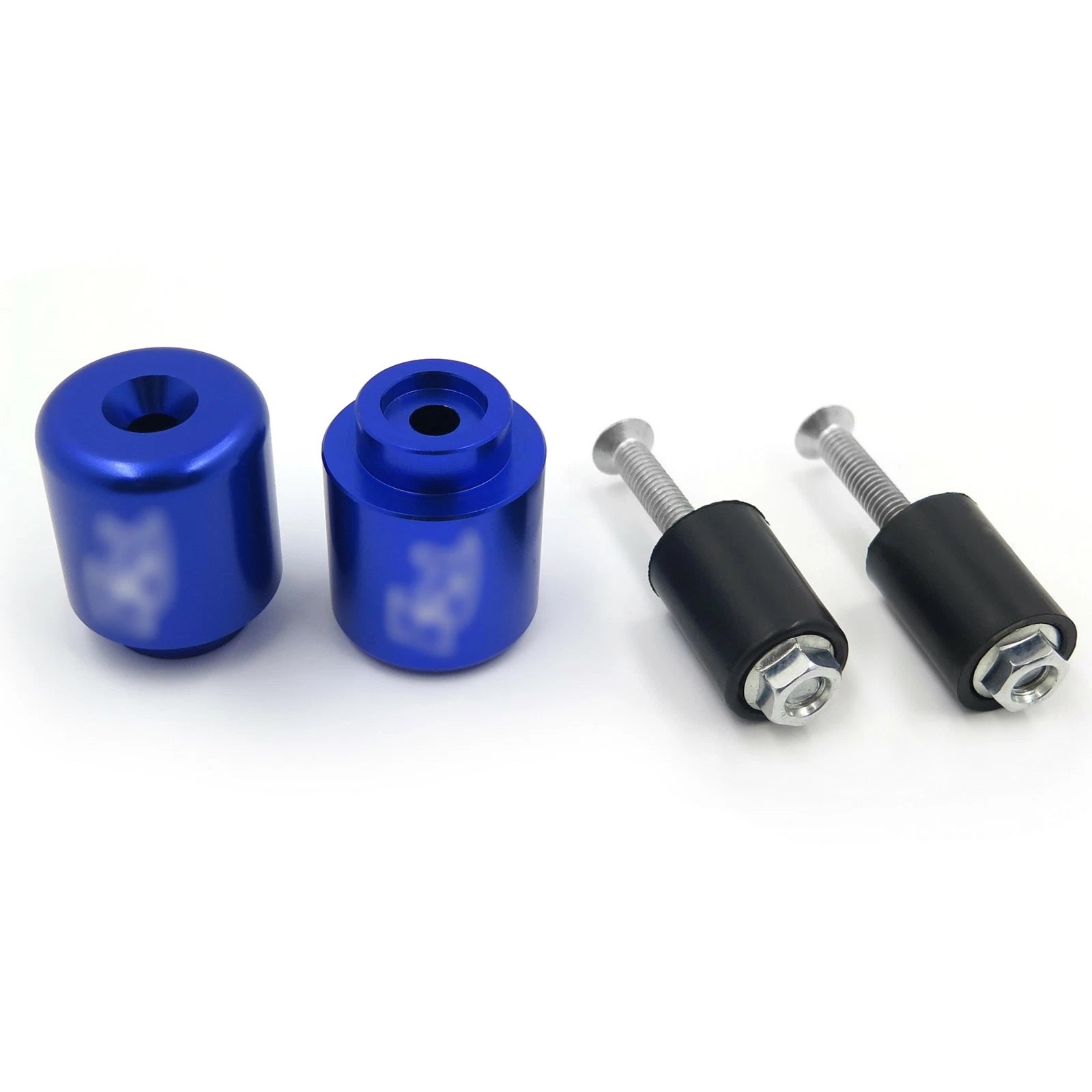 Set of 2 Blue Rubber Bar Ends for Yamaha YZF-R6 (2006–2012), FJR 1300 (2003–2010), YZF-R1 (1998–2012)