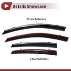 Window Deflectors for Hyundai Elantra Sedan 2007-2010 Side Vent Visors 1 Set