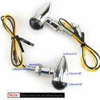 Universal Chrome Mini Bullet Turn Signal Indicator Light for
