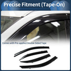 Set of 4 Window Deflectors for Toyota Corolla (2003) - Side Vent Visors Black