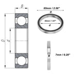 Deep Groove Ball Bearing 6810DDU for Scooter Skateboard (50x65x7mm)