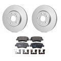 Set of 4 Bosch QuietCast Rear Rotors & TRW Pro Organic Disc Brake Pads for Forte Soul (2014–2019)