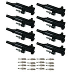 Set of 8 Ignition Coils & 16 Spark Plugs for Chrysler Dodge Jeep (2008–2012)