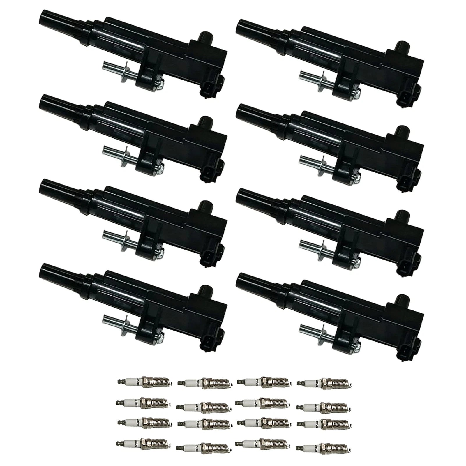 Set of 8 Ignition Coils & 16 Spark Plugs for Chrysler Dodge Jeep (2008–2012)