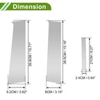 6 Pcs Pillar Window Trim for Chevy Aveo (2007–2011) Silver Tone