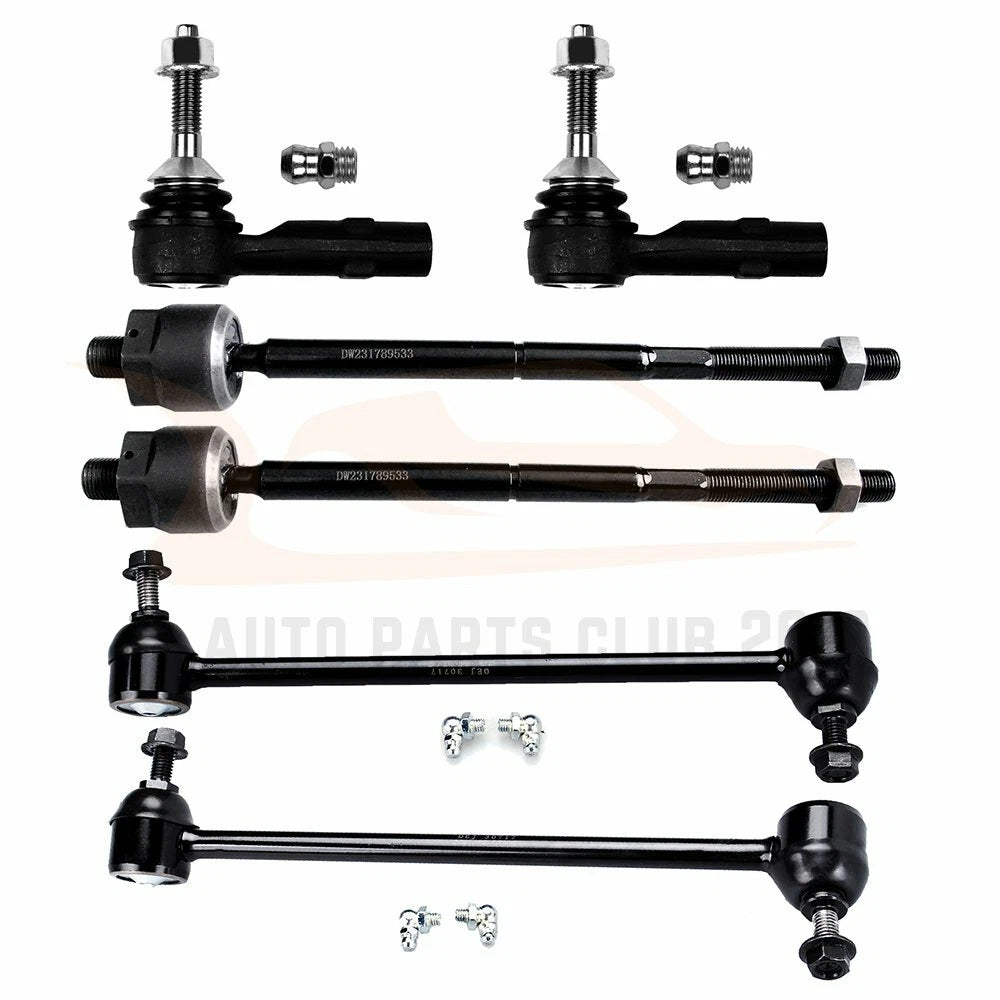 Set of 6 Inner Outer Tie Rods Sway Bars for Mercury Montego (2005–2007)