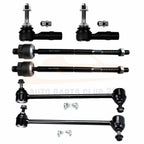 Set of 6 Inner Outer Tie Rods Sway Bars for Mercury Montego (2005–2007)