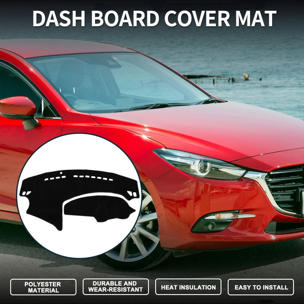 Dashboard Cover Mat for Mazda 3 Axela (2009–2013) Sun Protector Black