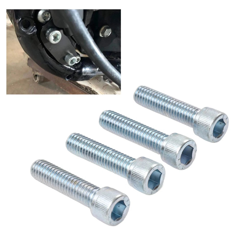 4X Footpeg Passenger Bracket Bolt Screw for Harley Sportster XL883 XL1200 (2004–2023)