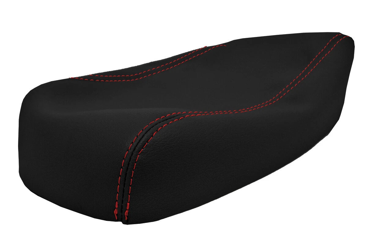 Leather Console Lid Armrest Cover for Nissan Skyline (1993–1998) Red Stitch