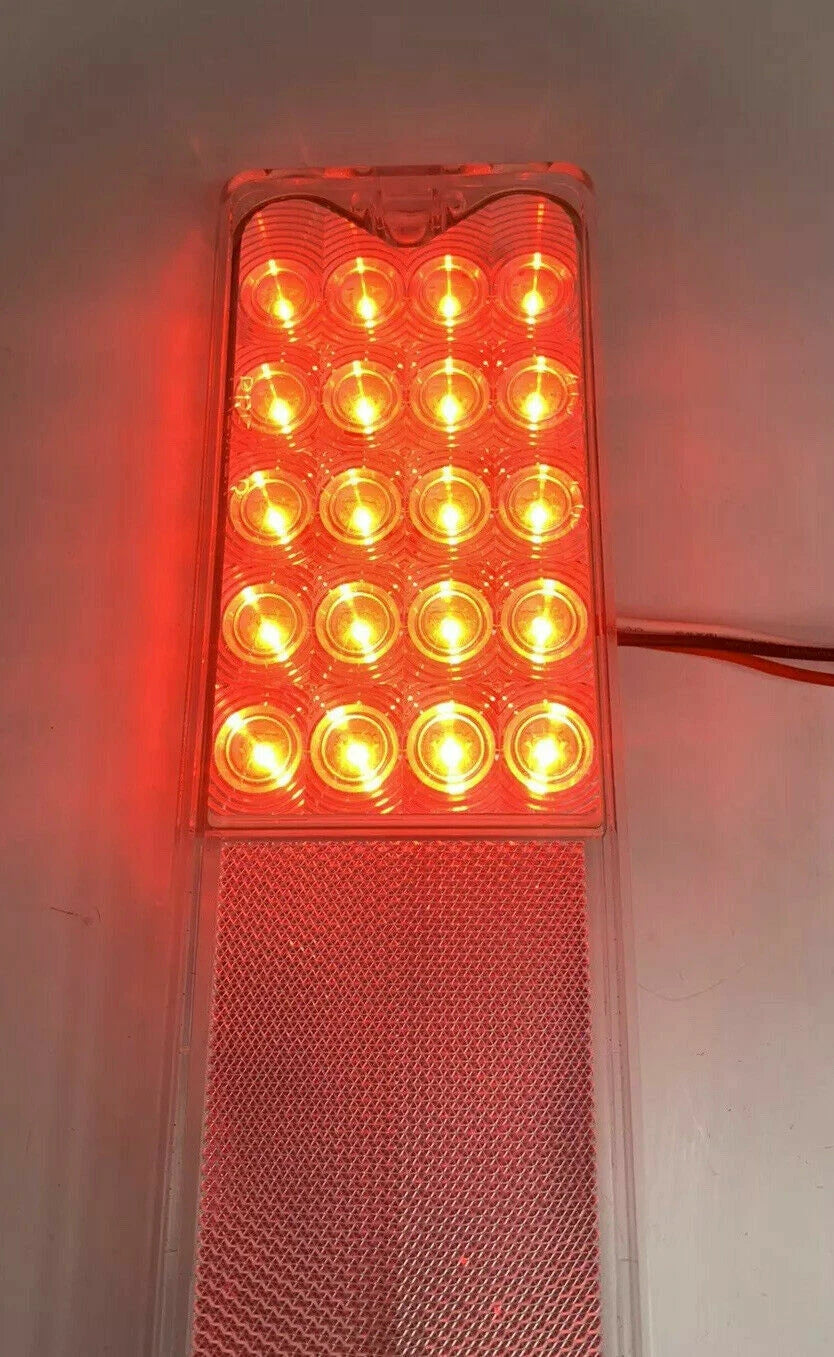 Clear Tail Lights Red LED Pair for 1967–1972 Chevy GMC Fleetside Pickup