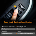 Front Right Door Lock Switch for Audi Q5 (2009–2017) 8RD962108