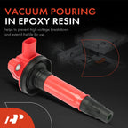 6X Red Ignition Coil for Ford F-150, Explorer, Fusion, Mustang (2011–2017)