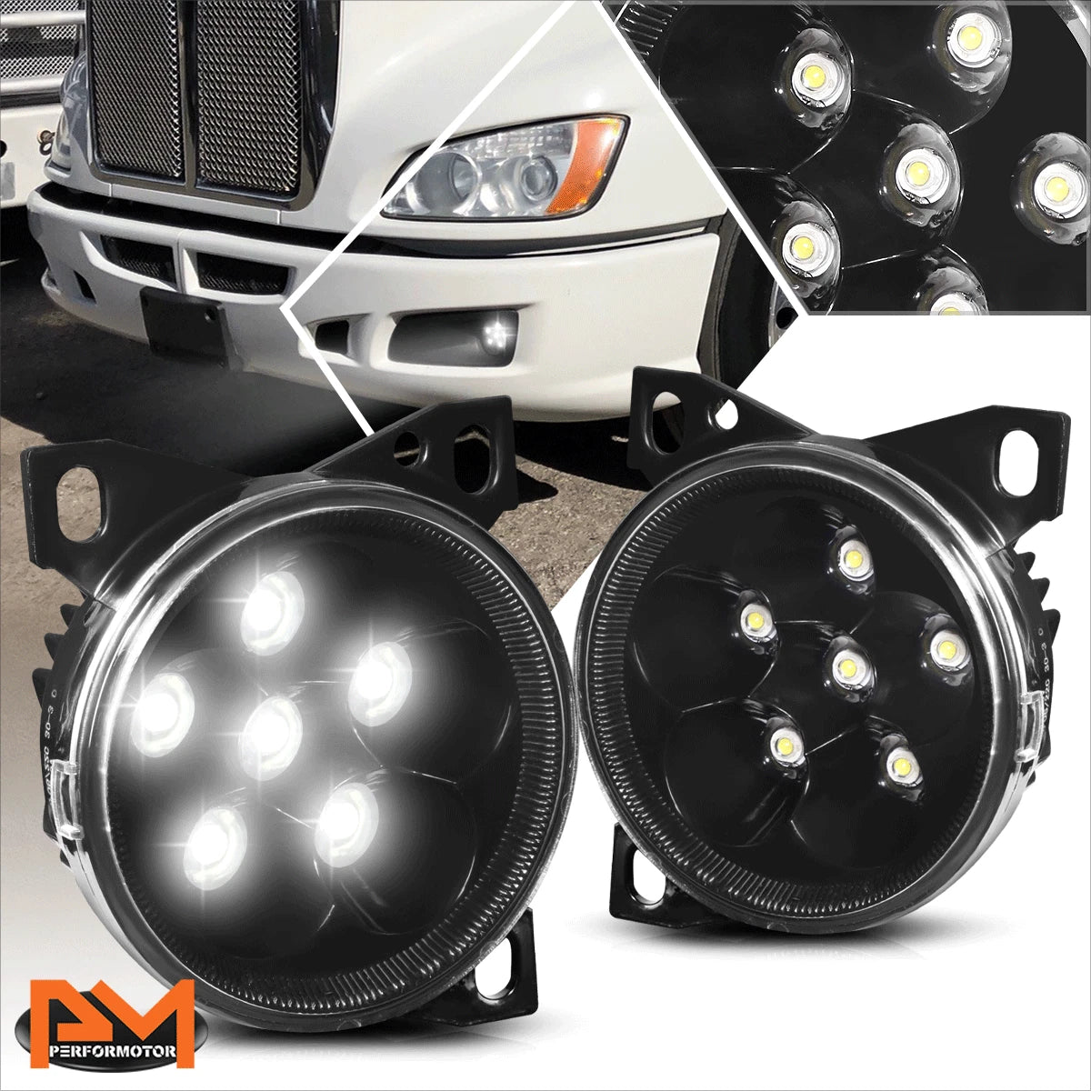 Set of 2 Multi-LED Fog Lights for Peterbilt 587 579 (2011–2020)