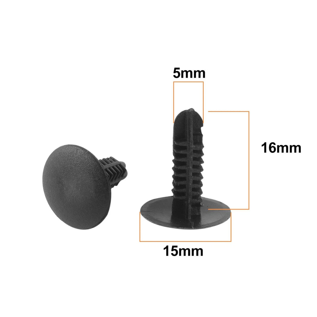15pcs Push Clip Rivets for Toyota (5mm Hole)