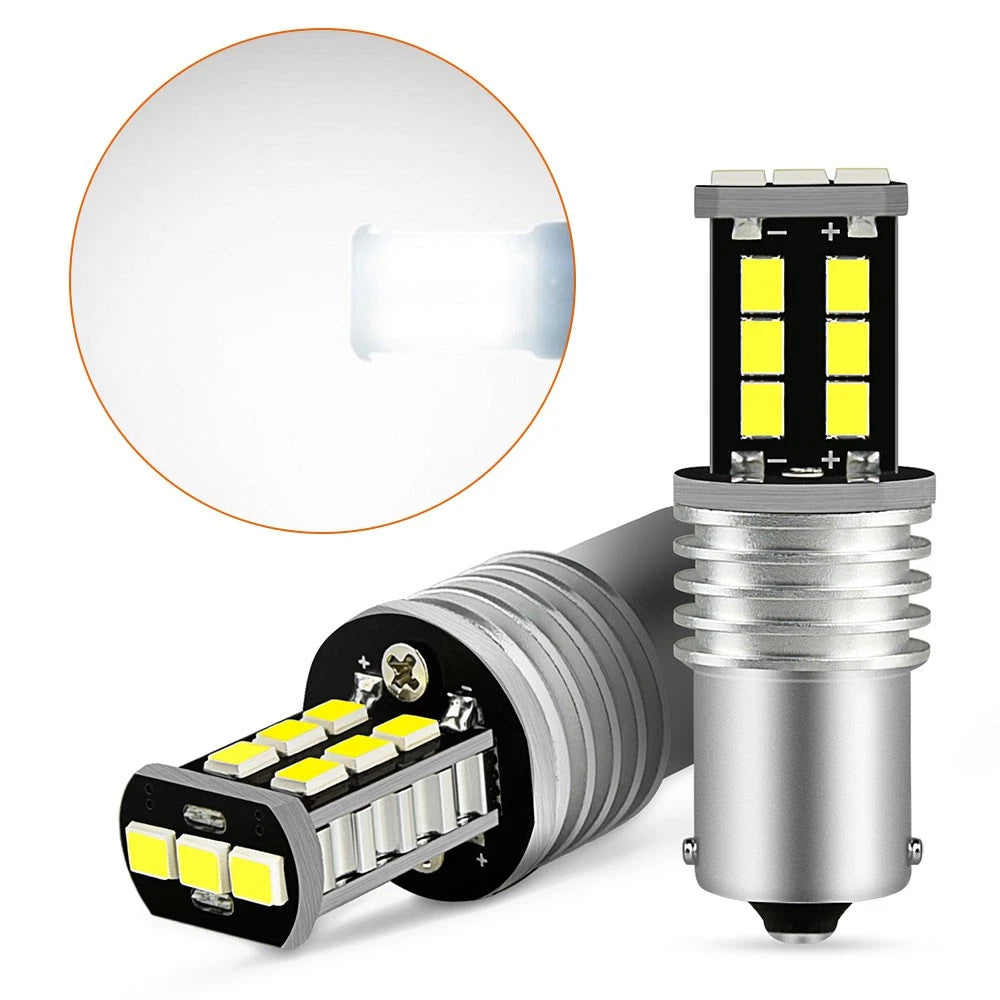 Set of 2 LED Reverse Light Bulbs for AUX 2400LM 1156 P21W/T15