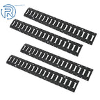 Set of 4 E Track Tie Down Rails for Garages Vans Trailers (3') Black