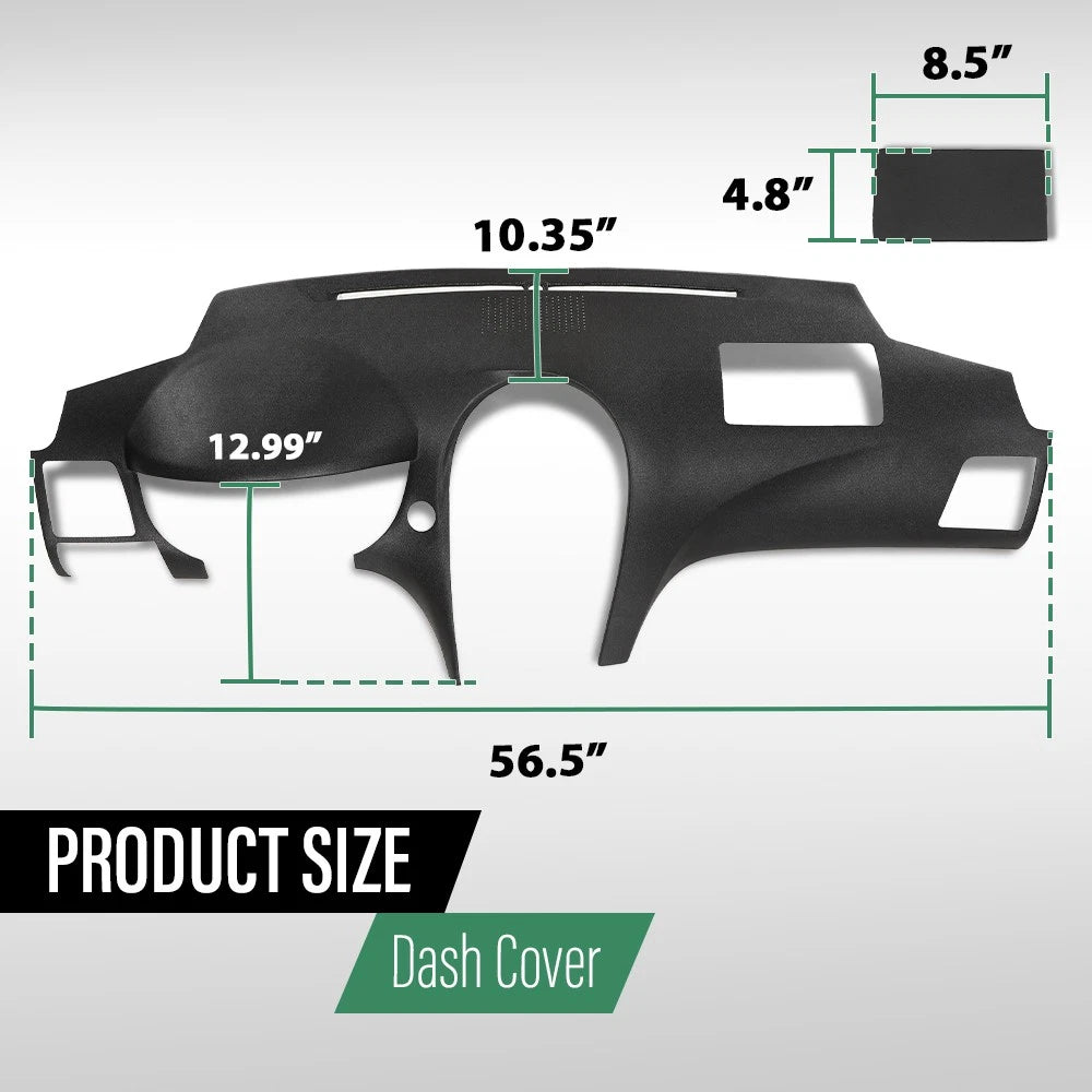 Dashboard Cover for Lexus ES350 (2007–2012) - Soft TPE, Black