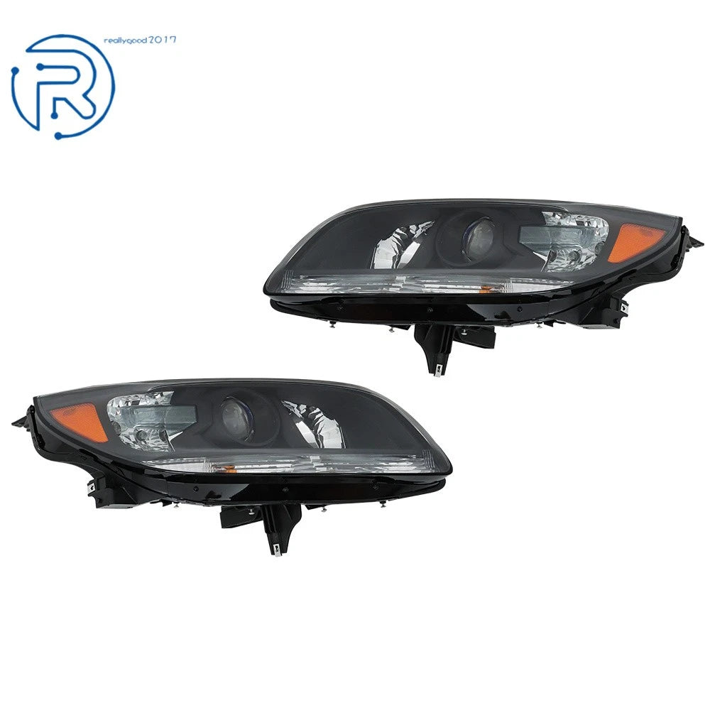 Halogen Headlights for Chevy Malibu (2013–2015) W/O Bulb, Black