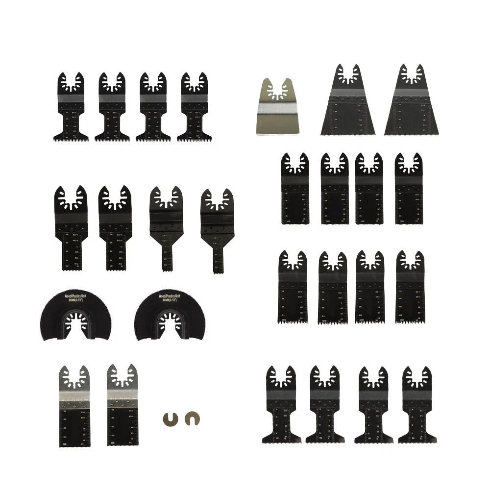 Set of 29 Oscillating Saw Blades for Universal Tools