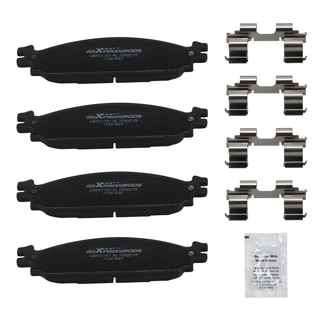 Set of 4 Front Ceramic Brake Pads for Ford Explorer Flex Taurus (2009–2019) D1376