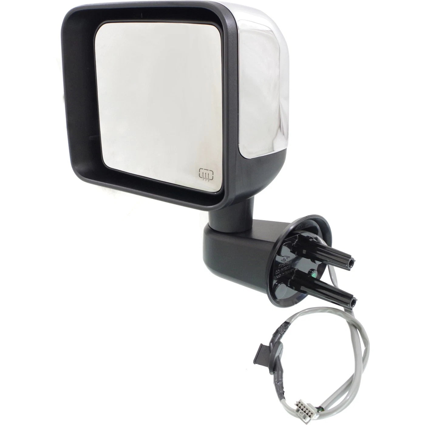 Power Heated Mirrors for Jeep Wrangler (2014) Driver & Passenger Side Chrome