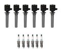 Set of 6 Ignition Coils & Iridium TT Spark Plugs for Ford Mazda Mercury