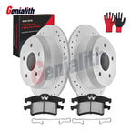 12" Rear Drilled Brake Rotors & Ceramic Pads for Jeep Grand Cherokee (1999–2004)