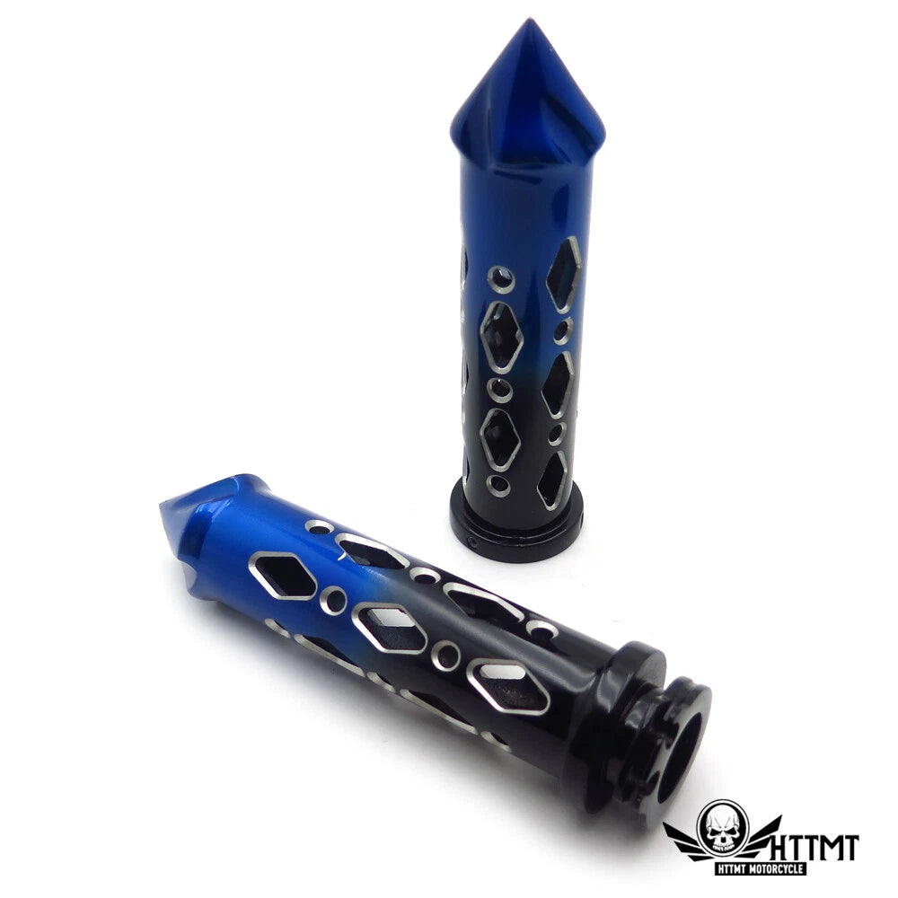22mm 7/8" Spike Hole Hollow-out Hand Grips for Cruiser Motorcycle