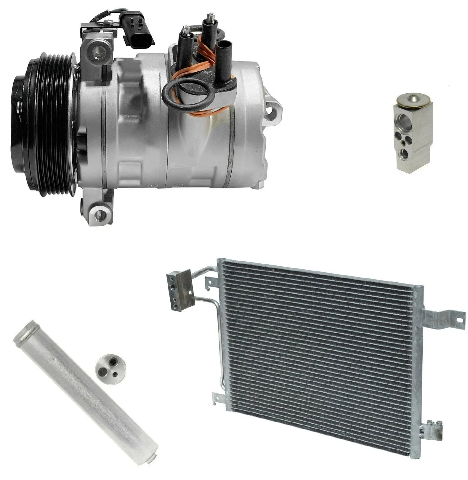 AC Compressor Kit With Condenser for Jeep Wrangler 3.8L (2009–2010)