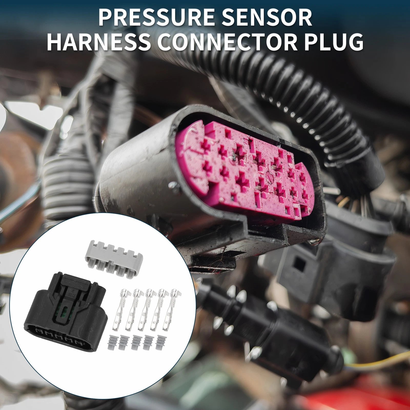 5 Pin Pressure Sensor Harness Connector Plug for Honda FK2 FK8 (2016–2021)