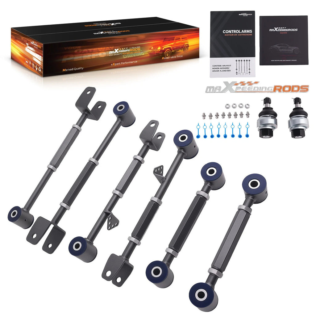 Front Ball Joint & Rear Camber Control Arms Toe Kits for Honda Accord (2008–2017)