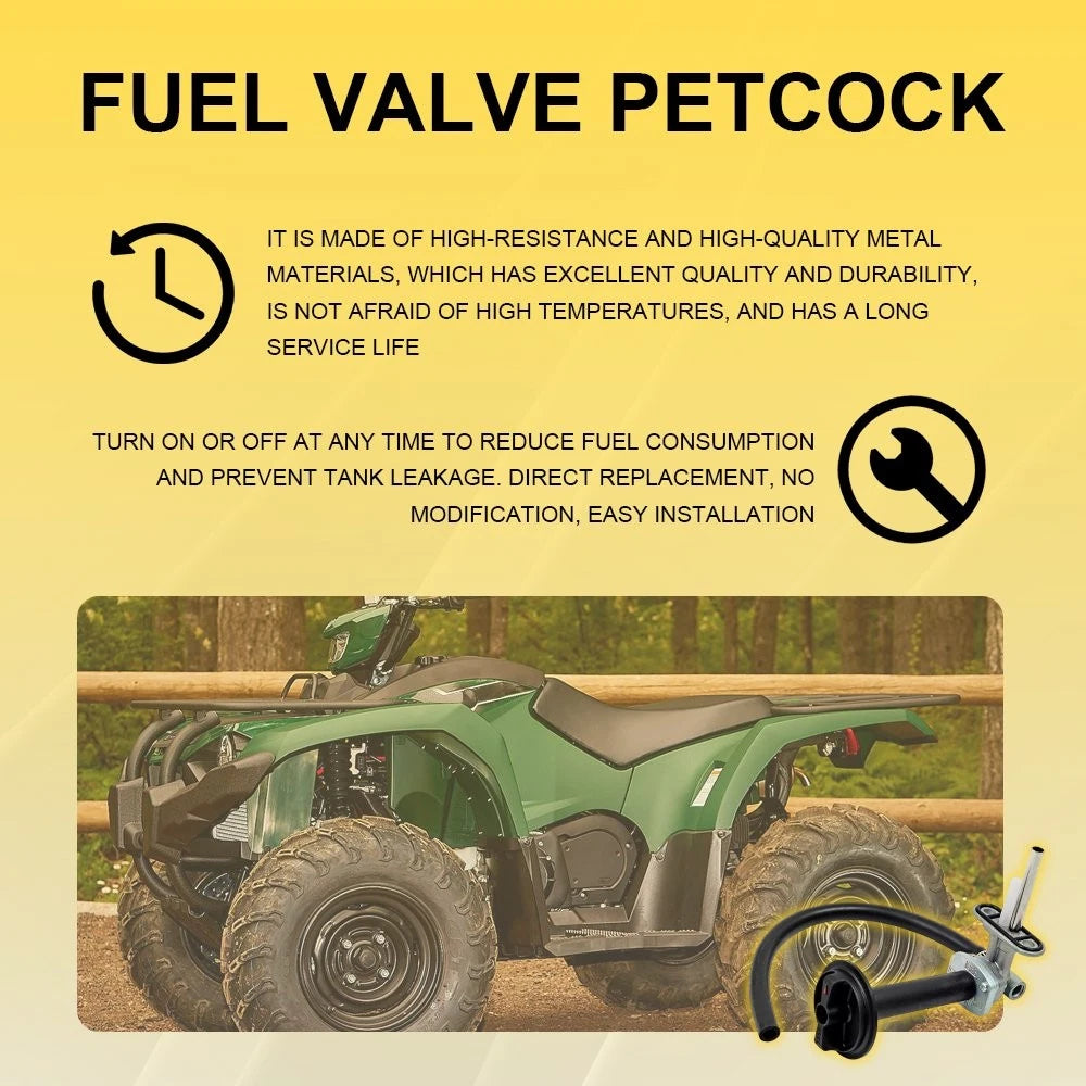 Fuel Valve Petcock with Lever for Yamaha Kodiak 400 4x4 (2000–2006)