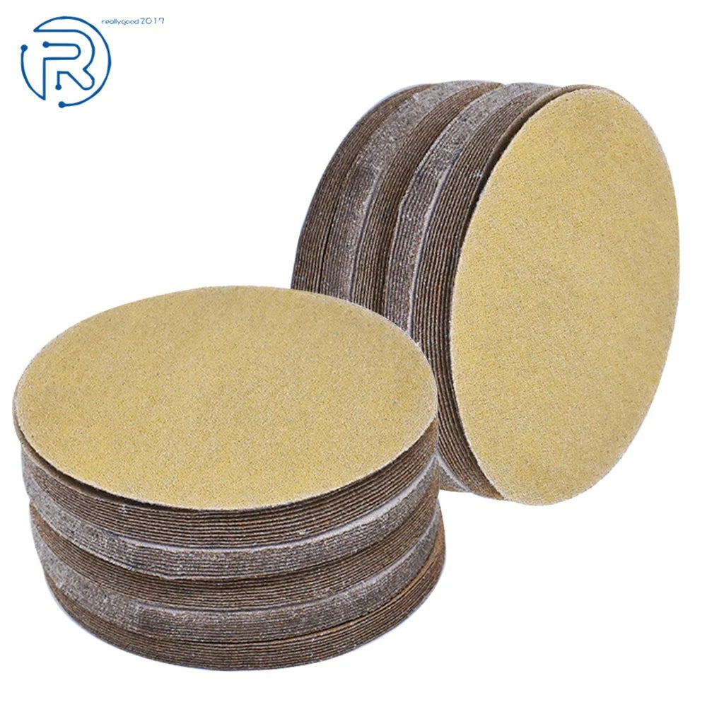Set of 100 Hook and Loop Sanding Discs 5" 240 Grit