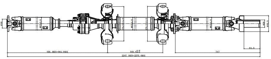Prop Drive Shaft for Lexus RX350, RX330, Toyota Highlander (2005–2009)