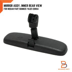 Black Interior Rear View Mirror for Nissan Navara D40 (2005-2015)