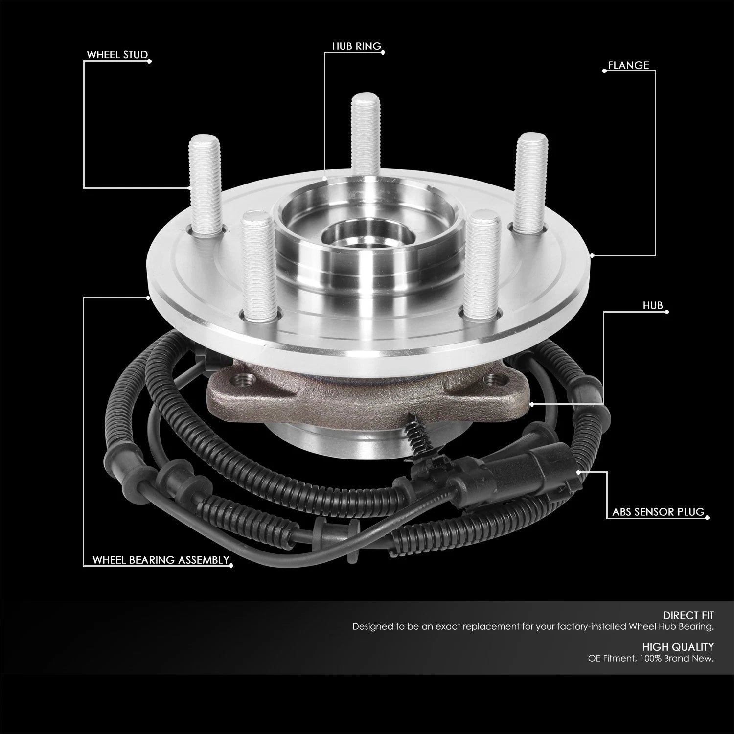 Rear Left/Right Wheel Bearing Hub for Chrysler Town & Country/Grand Caravan/Routan (2008–2011)