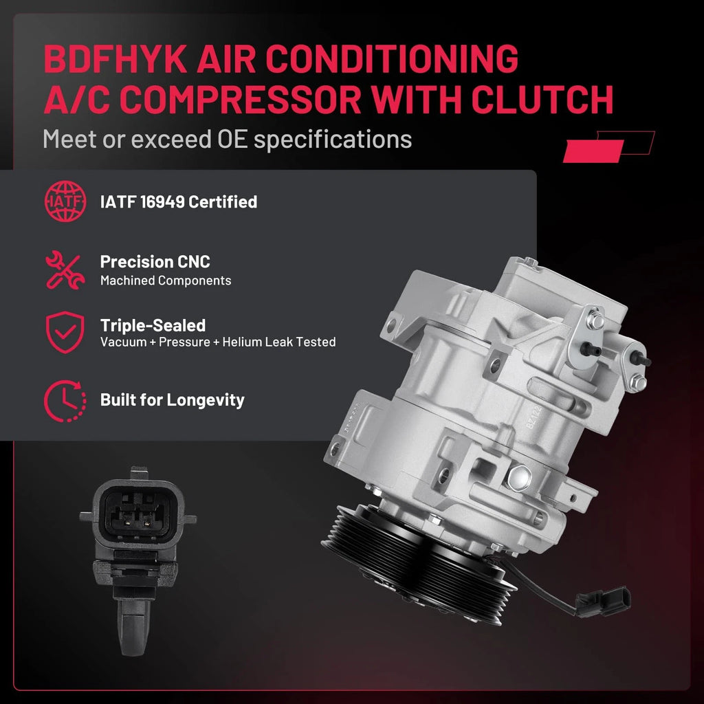 A/C Compressor & Clutch for Toyota Matrix Corolla (2003–2008)