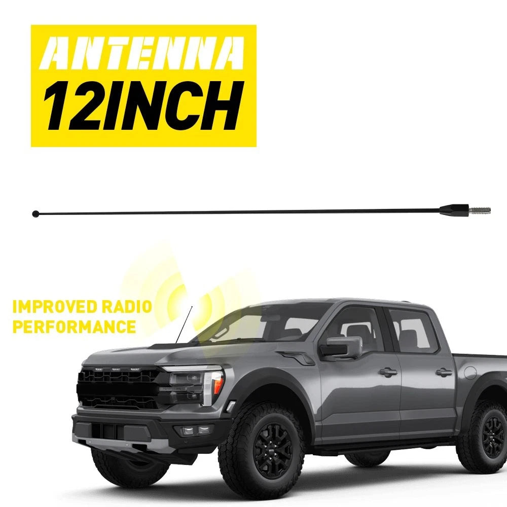 12" Black Stainless Antenna Mast for Ford Ranger (1983–2011)