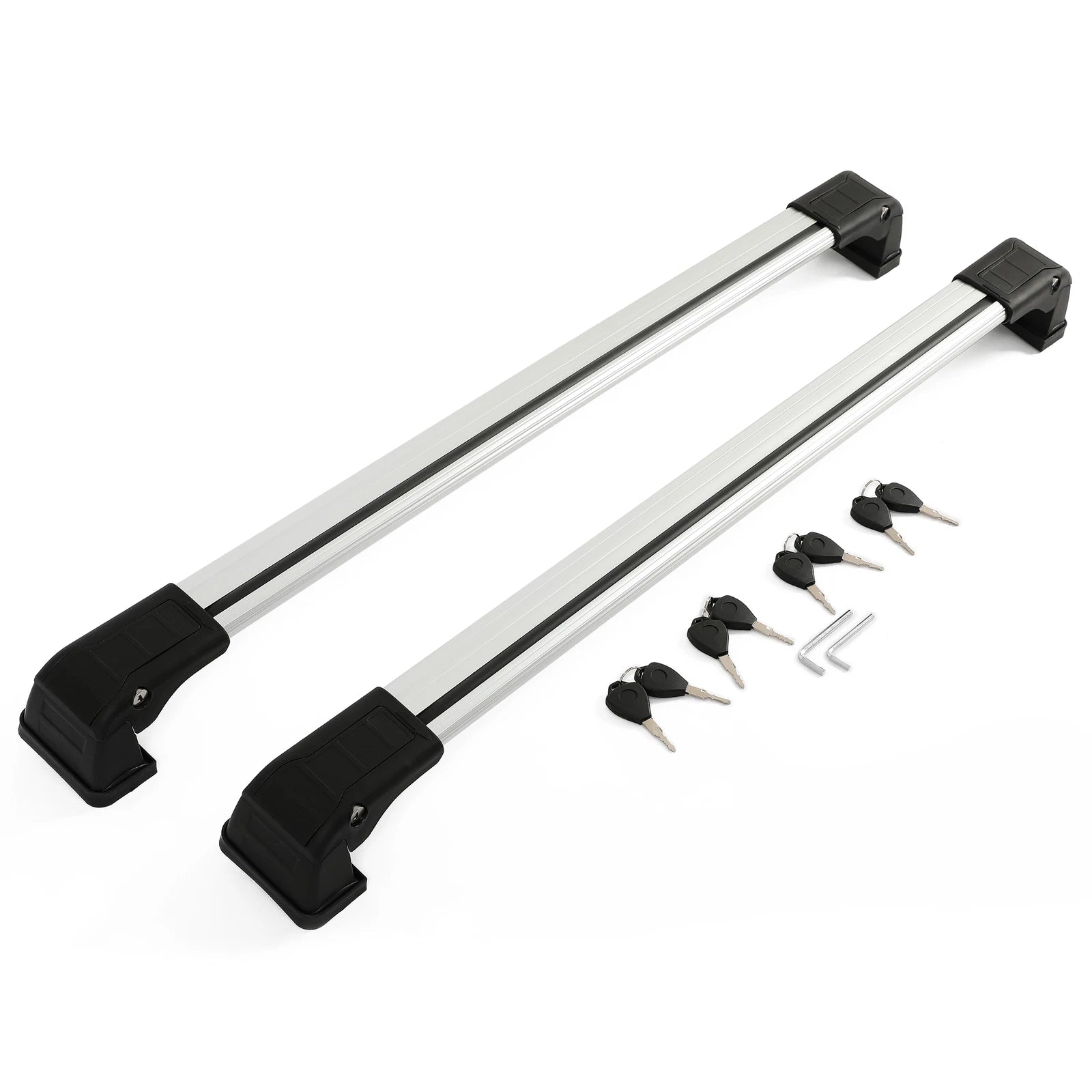 Set of 2 Silver Roof Rack Cross Bars for Mitsubishi Outlander Sport (2010–2024)