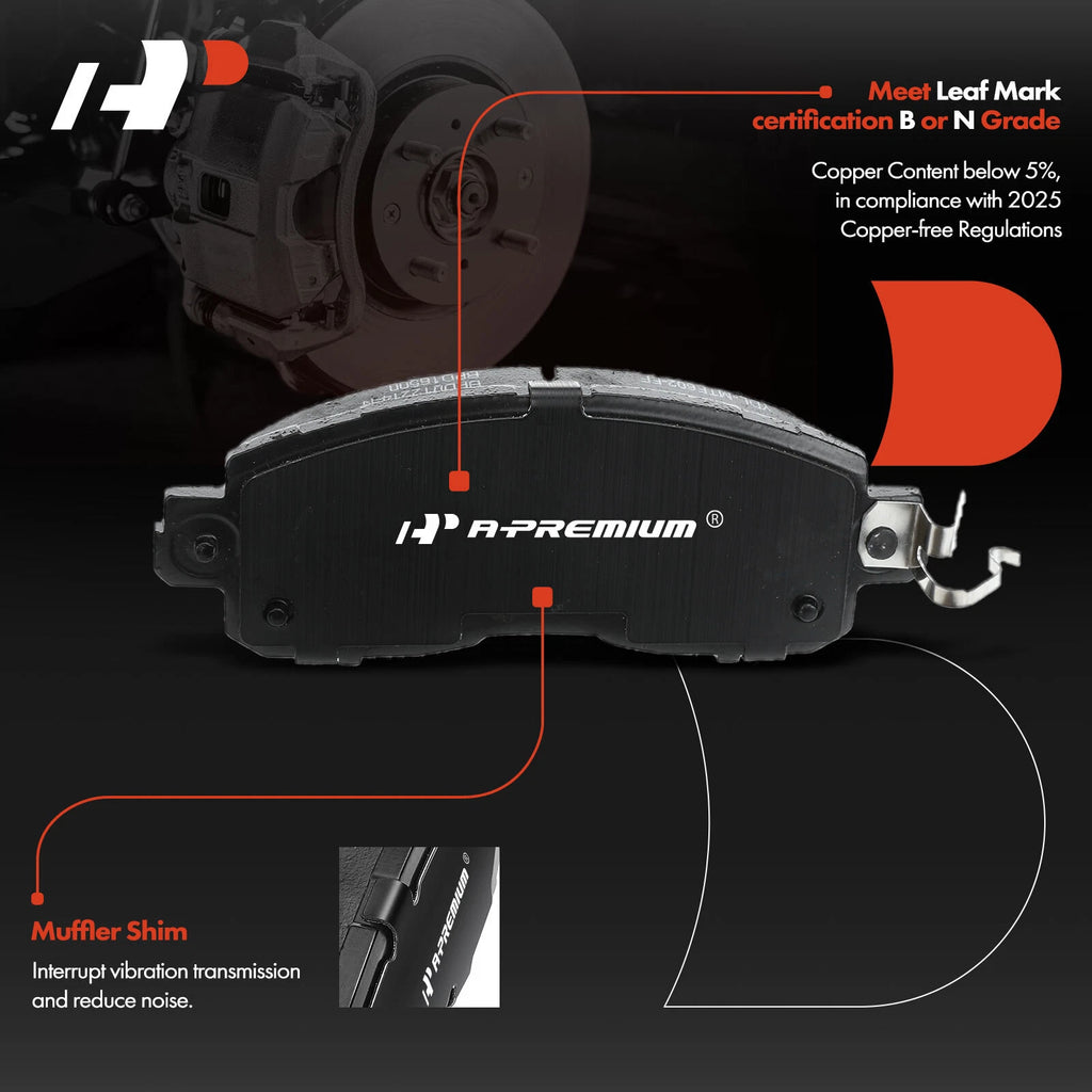 Front Disc Brake Rotor & Pad Set for Nissan Altima (2014–2018)