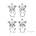 Chrome Metal Hub Caps Set for 5 on 4-1/2" Vintage Wheel Covers (1960–1970)