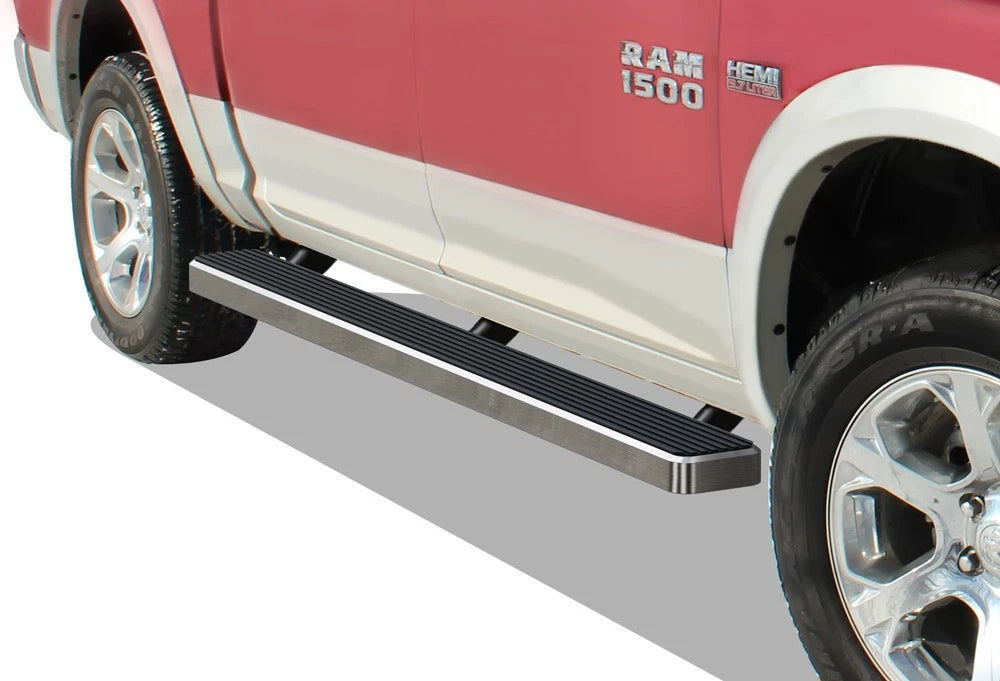 6" Silver Running Boards for Dodge Ram 1500 Quad Cab (2009–2018)