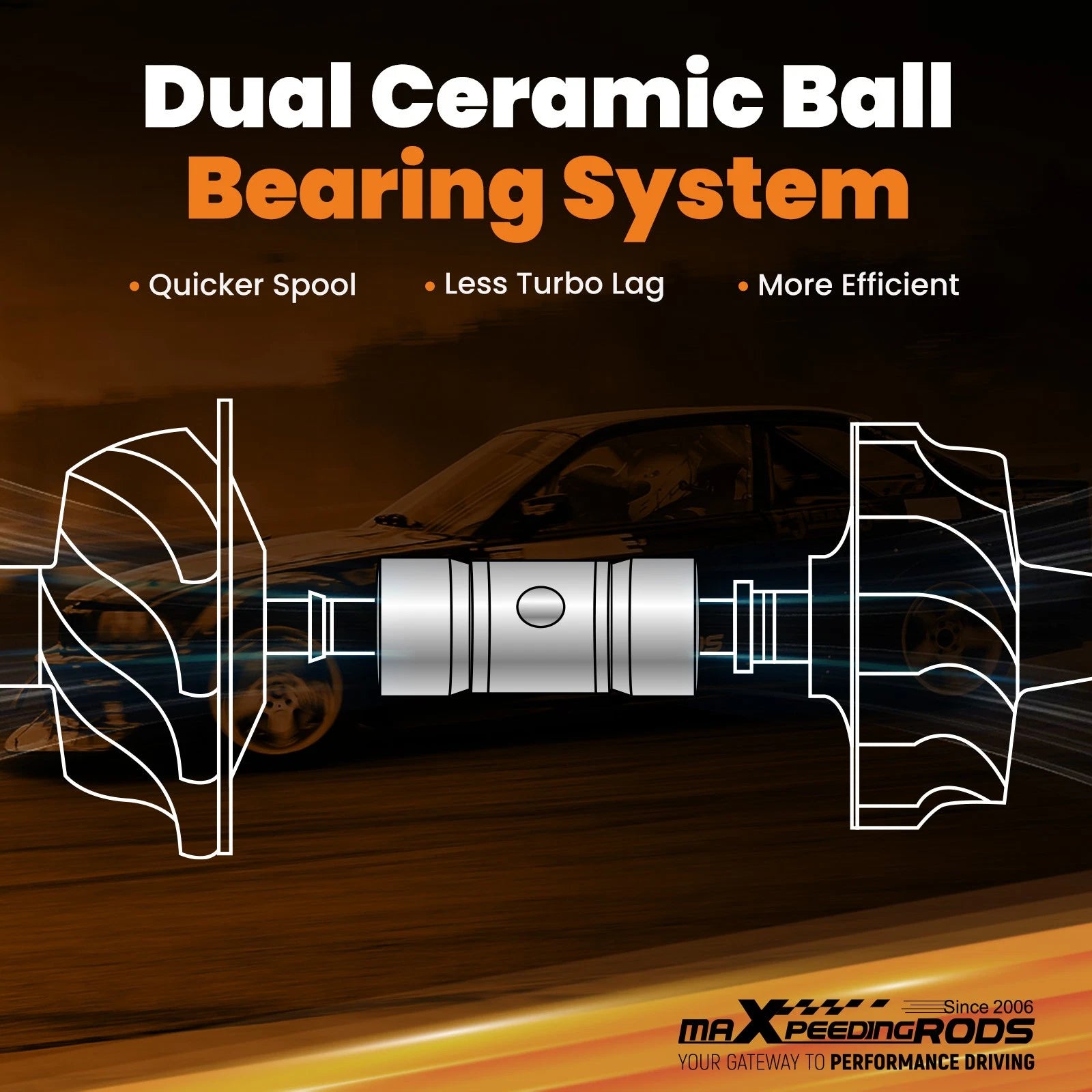 900HP Universal Turbo .83 /72 A/R Dual Ball Bearing for