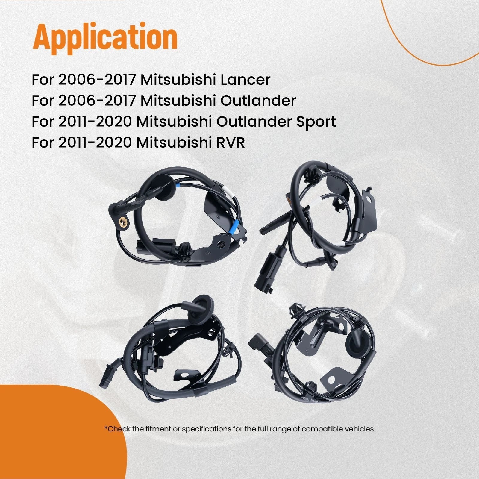 ABS Sensor Set of 4 for Mitsubishi Outlander Lancer (2006–2017) ALS1785 ALS1828
