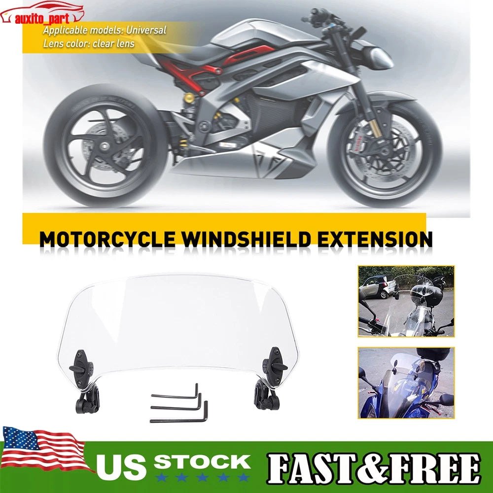 Motorcycle Windscreen Wind Deflector for Universal Models