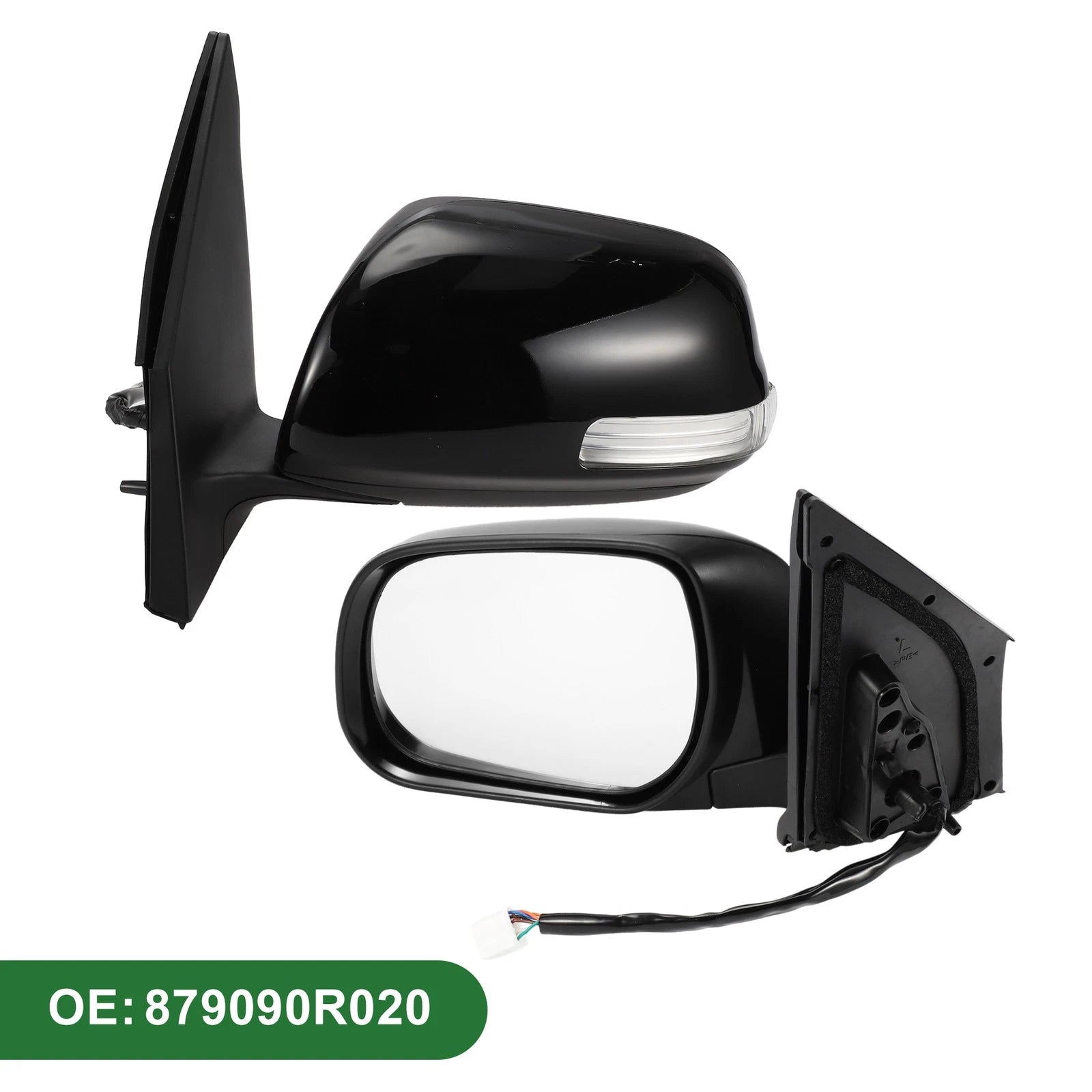 Left Side Door Mirror for Toyota RAV4 (2009–2012) Manual Folding Gloss Black