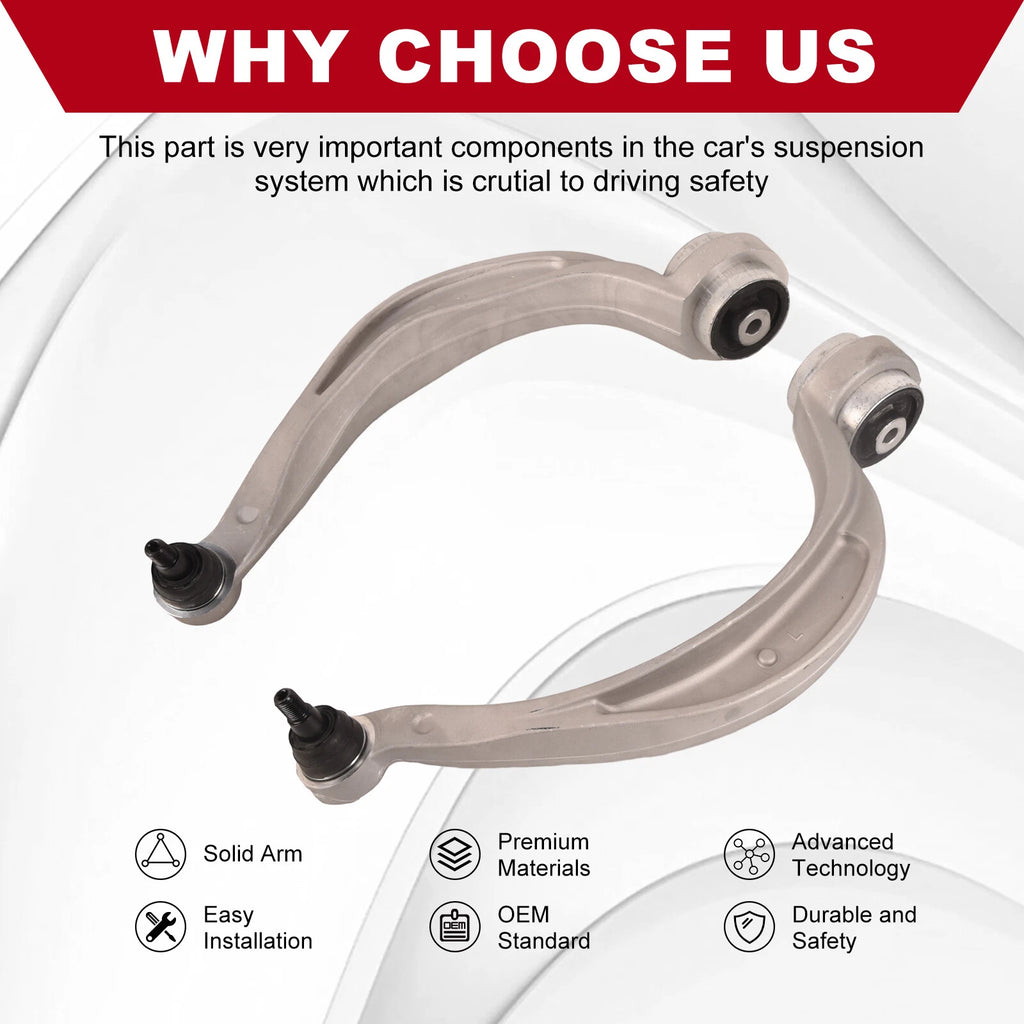 Set of 2 Lower Rearward Control Arms with Ball Joints for Audi A4 S4