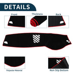 Dashboard Cover Mat for BMW 5 Series F10 F11 (2010–2017) Black Red
